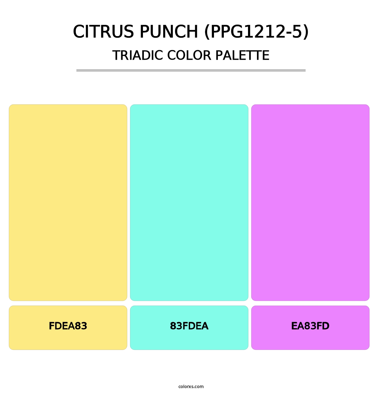 Citrus Punch (PPG1212-5) - Triadic Color Palette