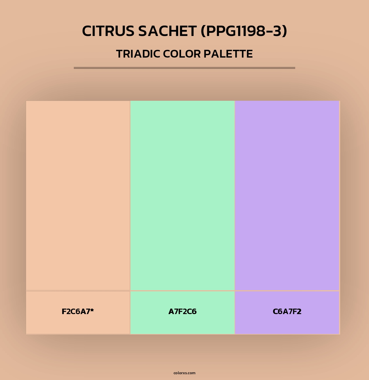 Citrus Sachet (PPG1198-3) - Triadic Color Palette
