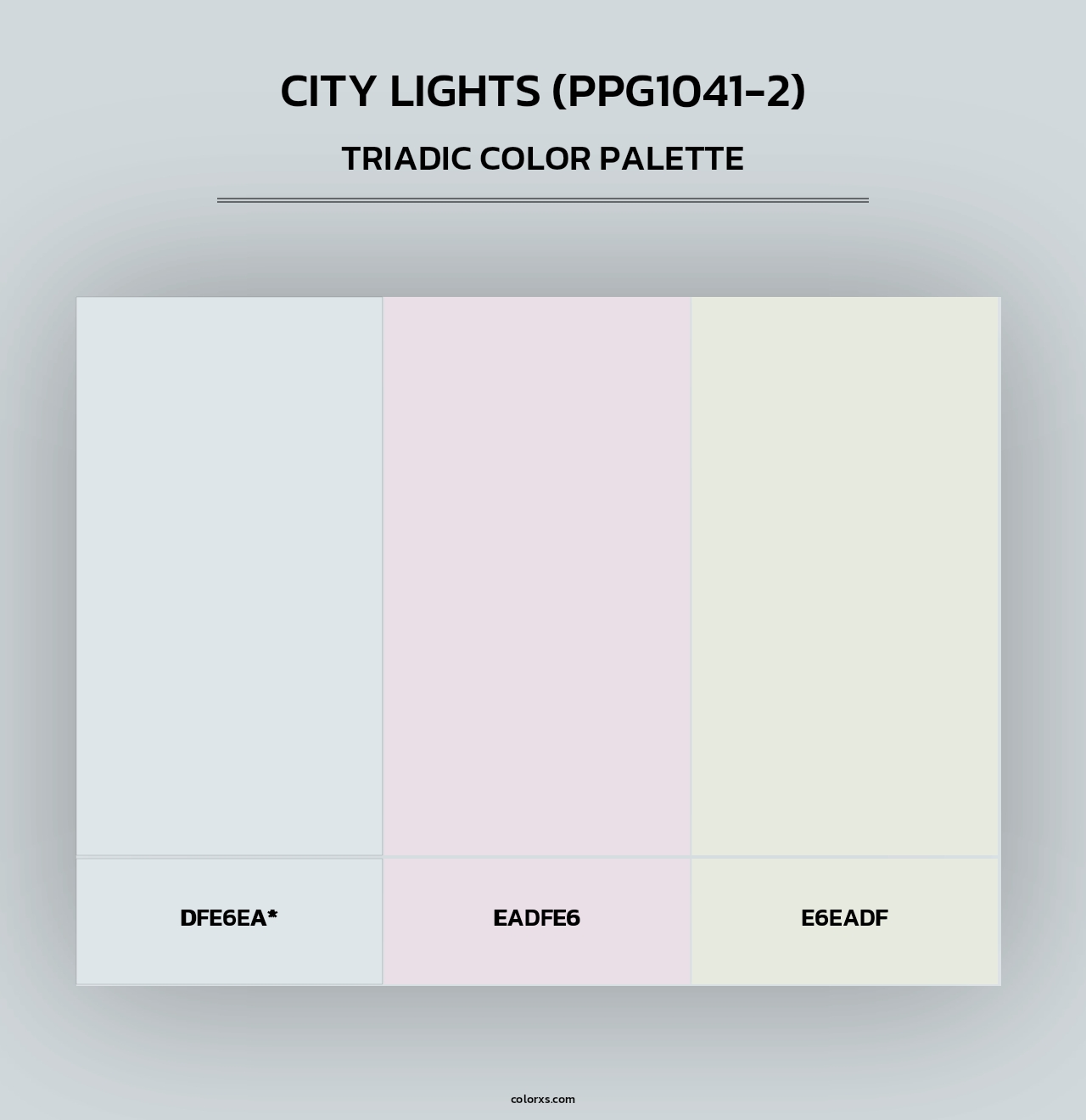 City Lights (PPG1041-2) - Triadic Color Palette