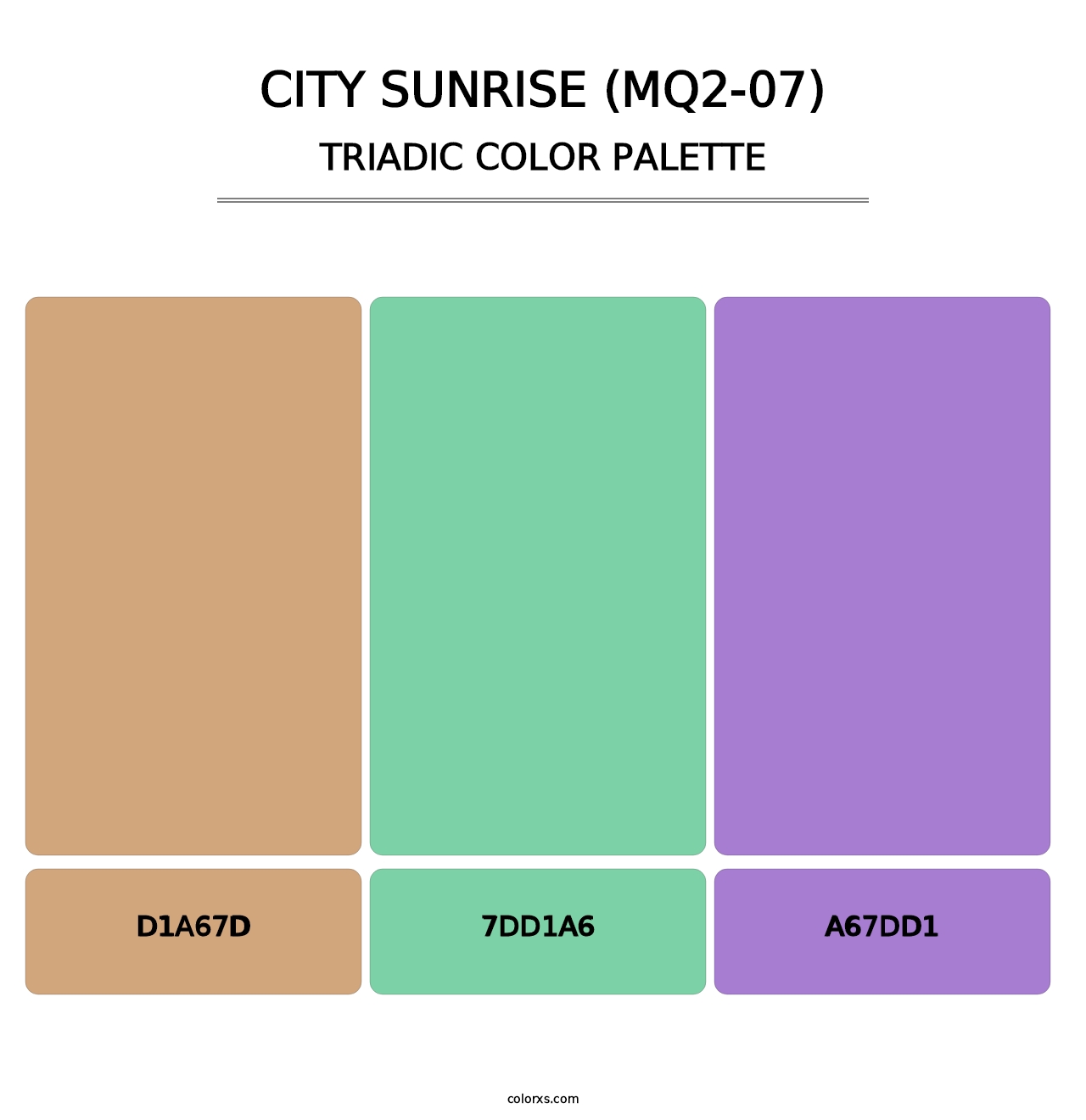 City Sunrise (MQ2-07) - Triadic Color Palette
