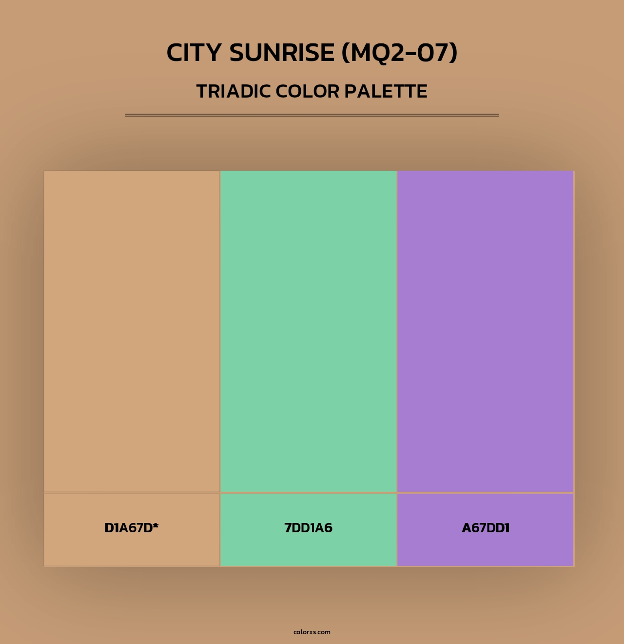 City Sunrise (MQ2-07) - Triadic Color Palette