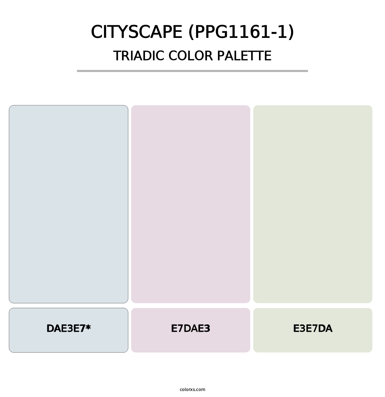 Cityscape (PPG1161-1) - Triadic Color Palette