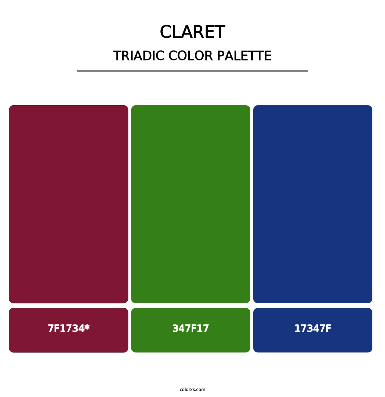 Claret - Triadic Color Palette