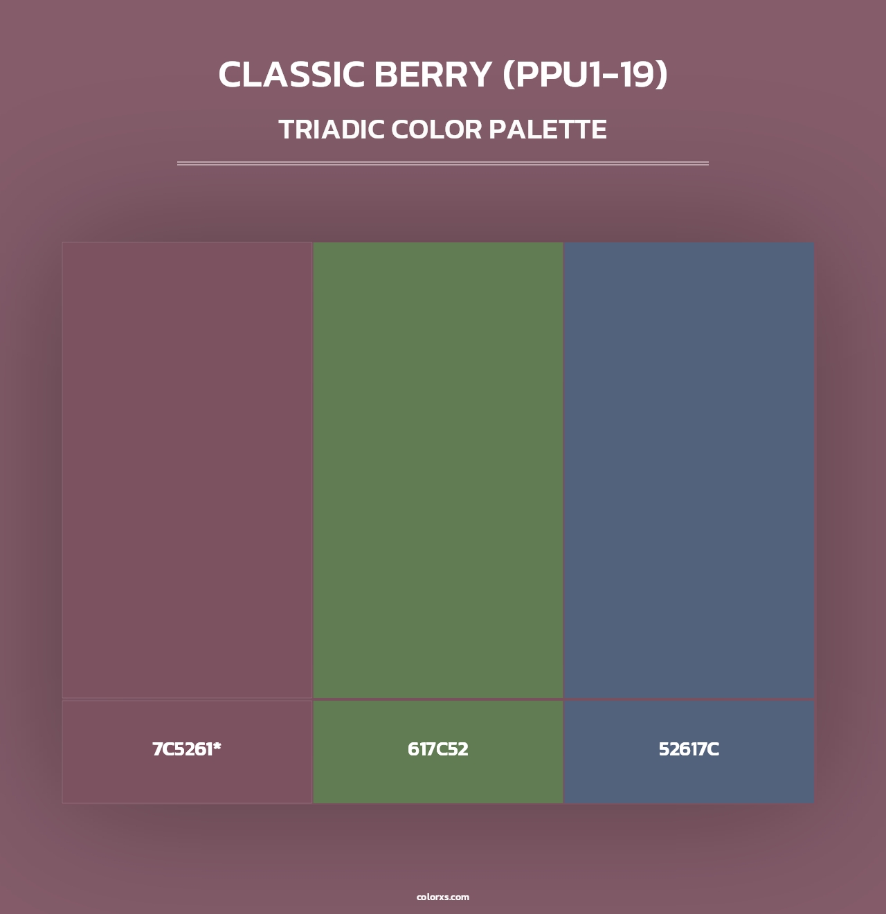 Classic Berry (PPU1-19) - Triadic Color Palette