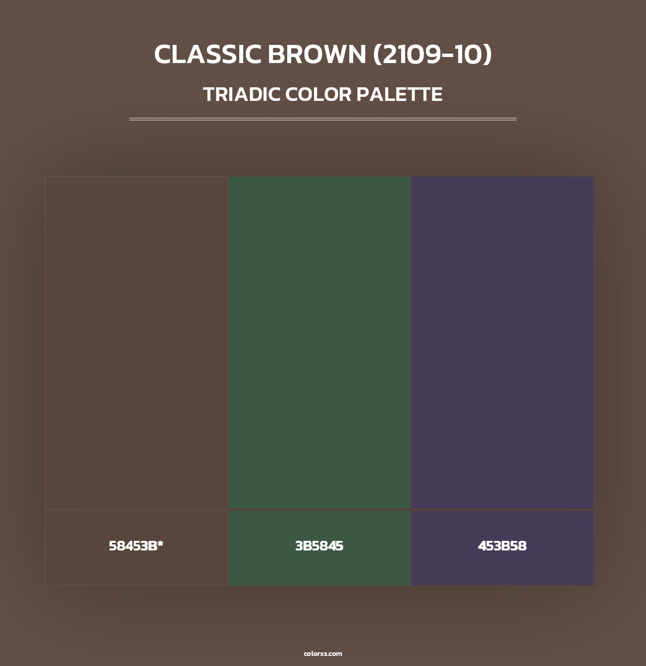 Classic Brown (2109-10) - Triadic Color Palette
