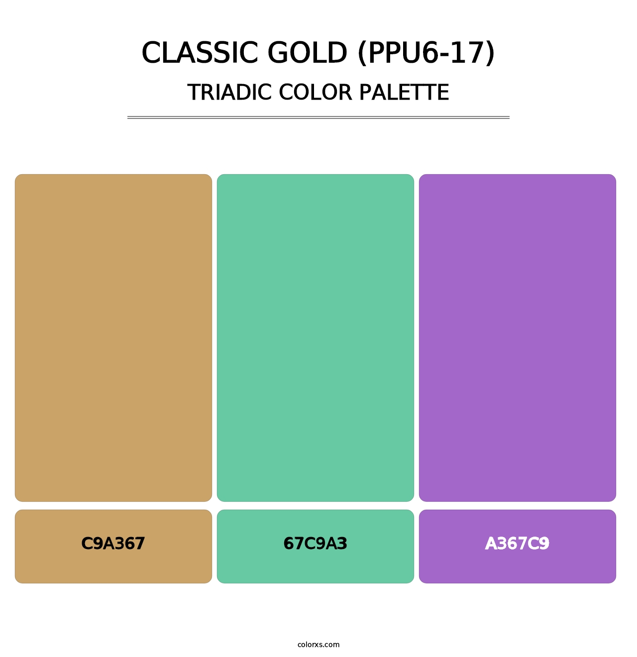 Classic Gold (PPU6-17) - Triadic Color Palette