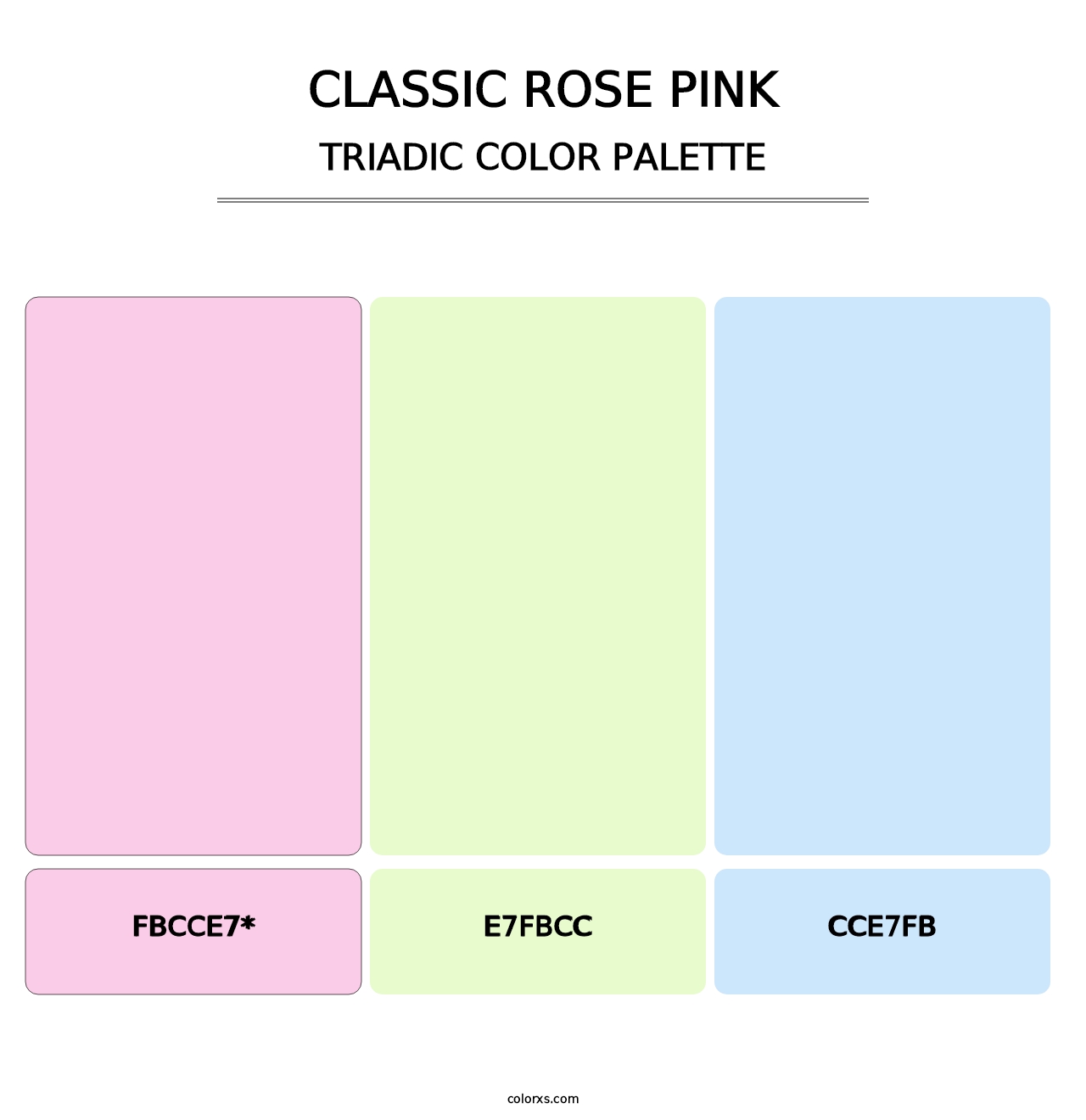 Classic Rose Pink - Triadic Color Palette