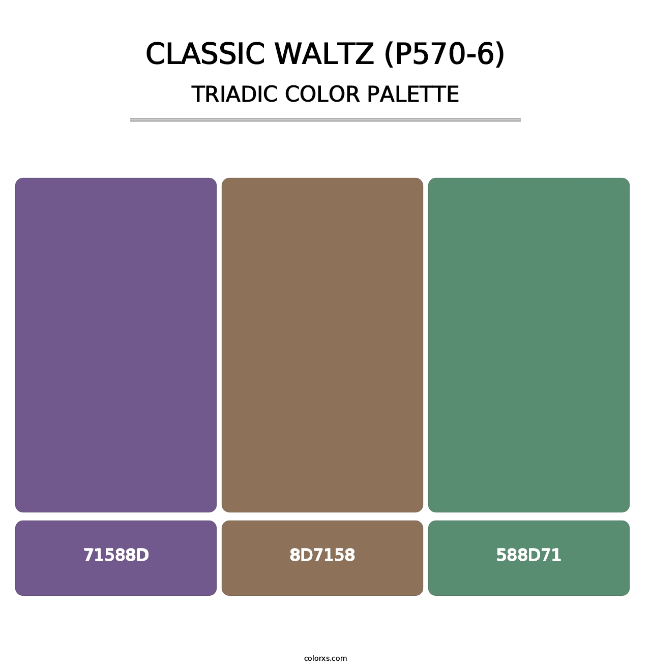 Classic Waltz (P570-6) - Triadic Color Palette