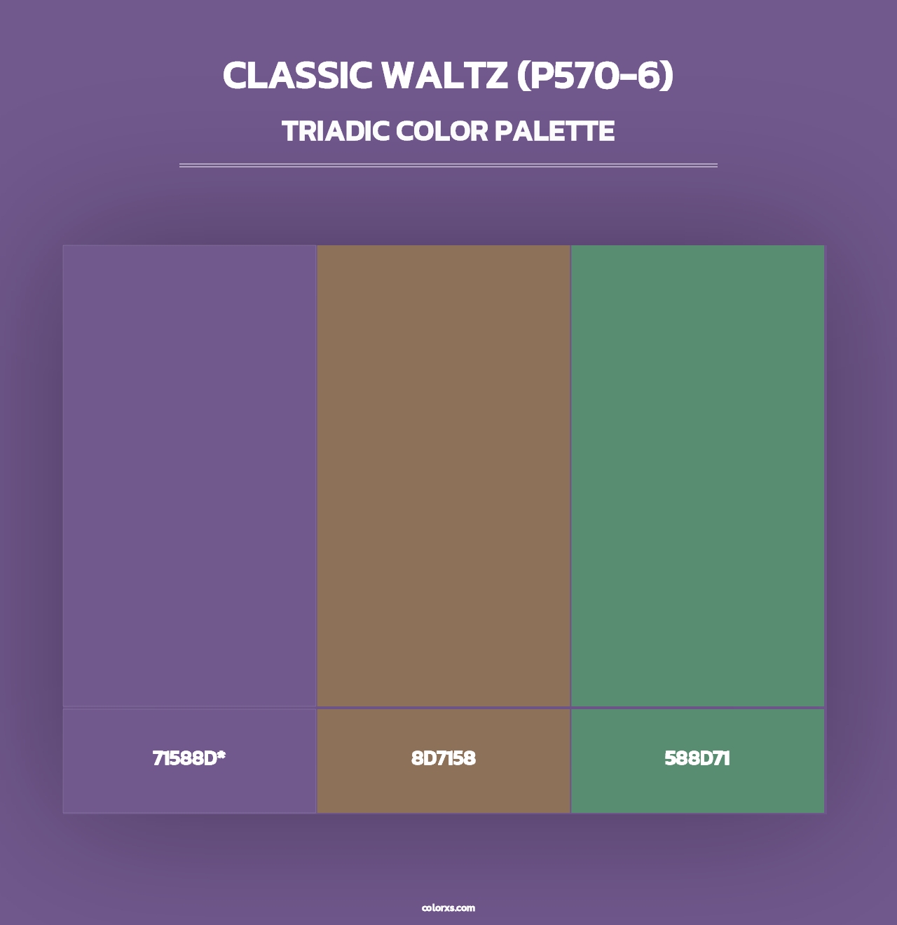 Classic Waltz (P570-6) - Triadic Color Palette