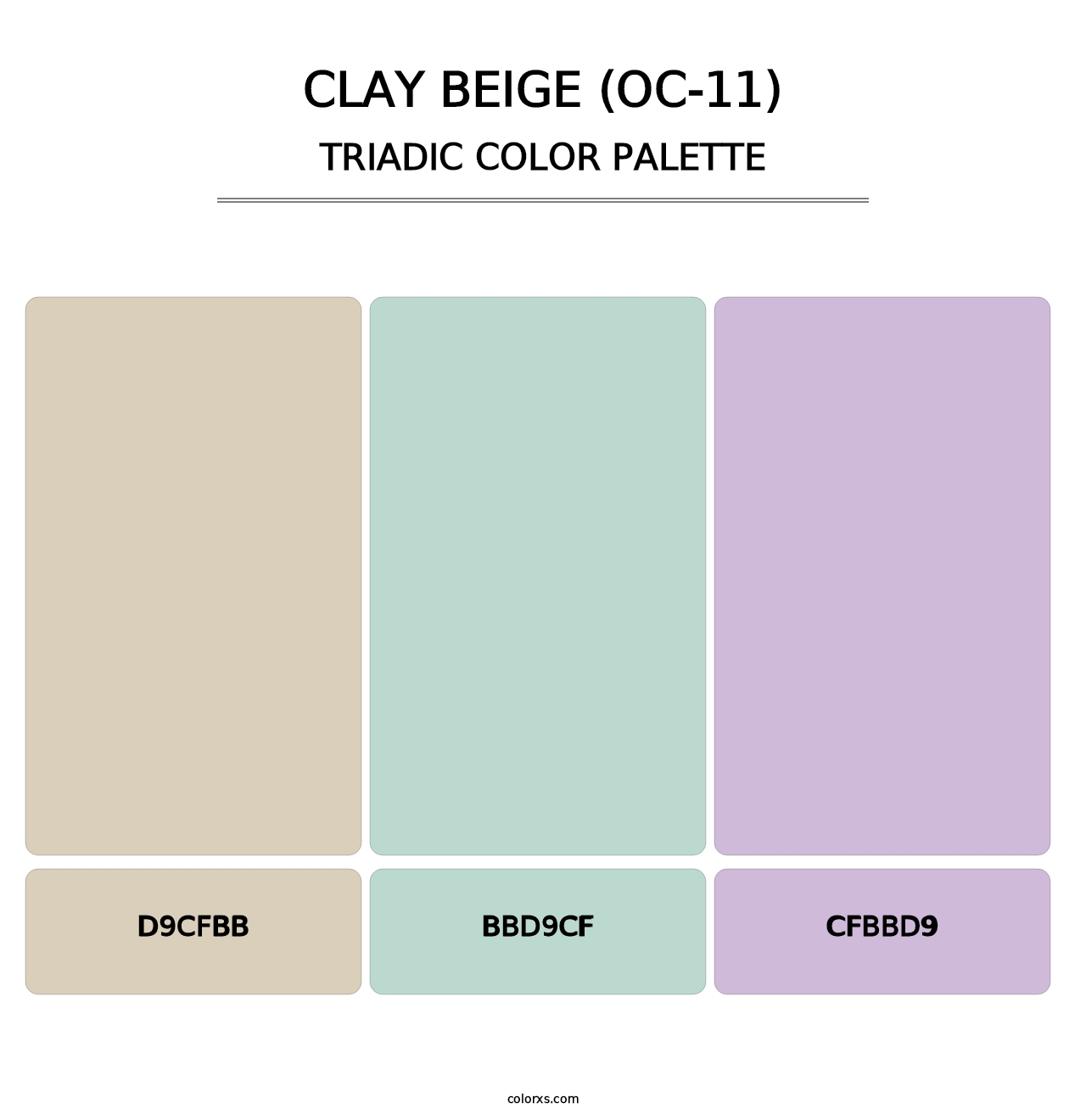 Clay Beige (OC-11) - Triadic Color Palette