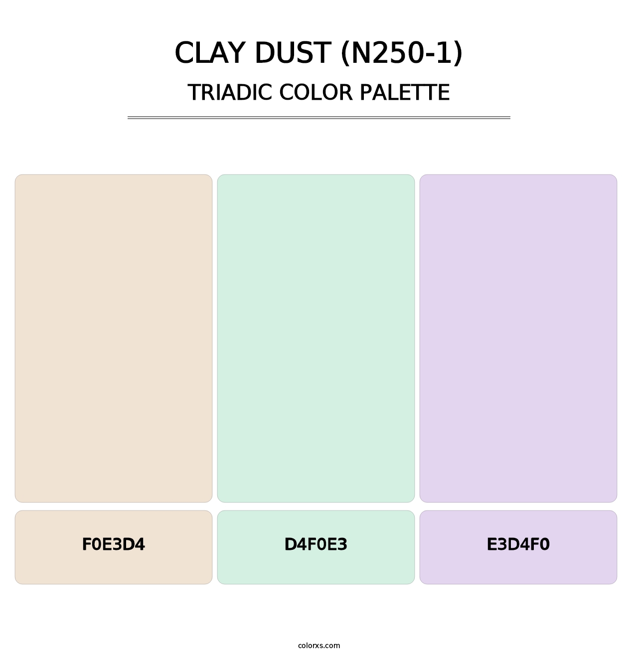 Clay Dust (N250-1) - Triadic Color Palette