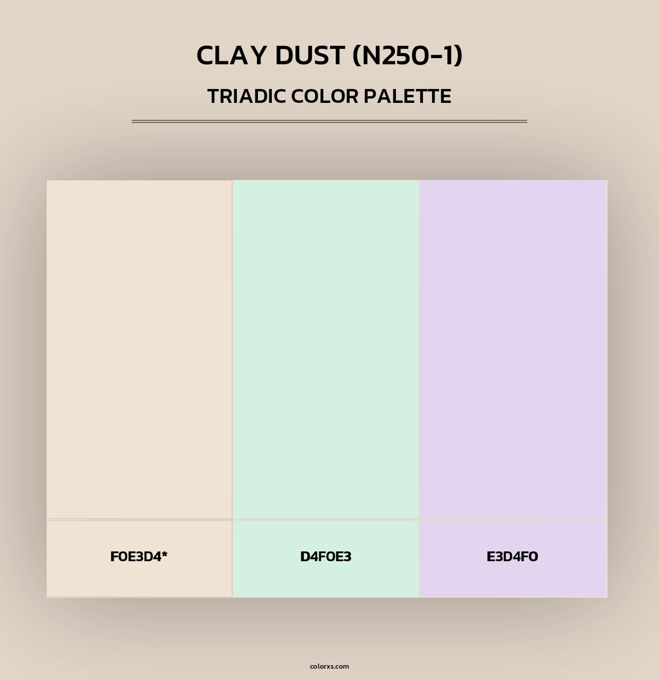 Clay Dust (N250-1) - Triadic Color Palette