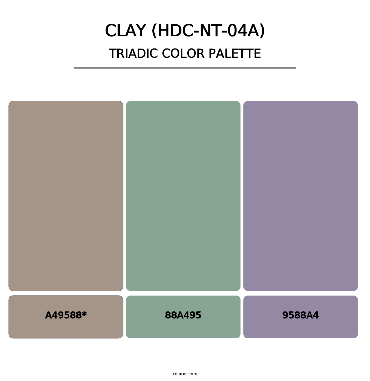 Clay (HDC-NT-04A) - Triadic Color Palette