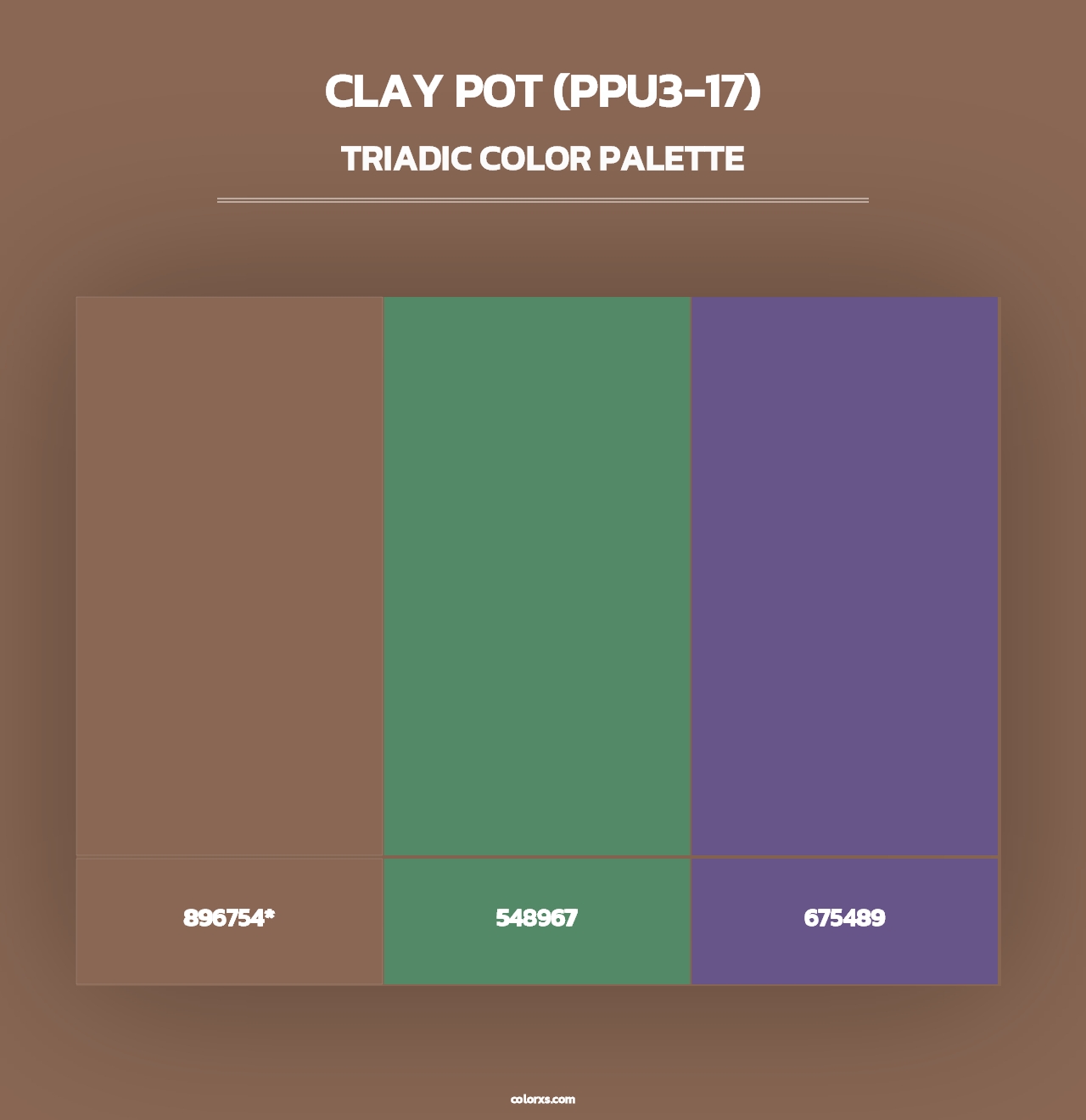 Clay Pot (PPU3-17) - Triadic Color Palette