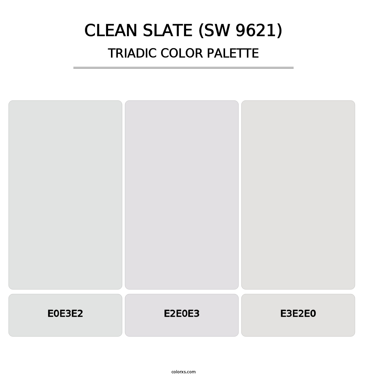 Clean Slate (SW 9621) - Triadic Color Palette