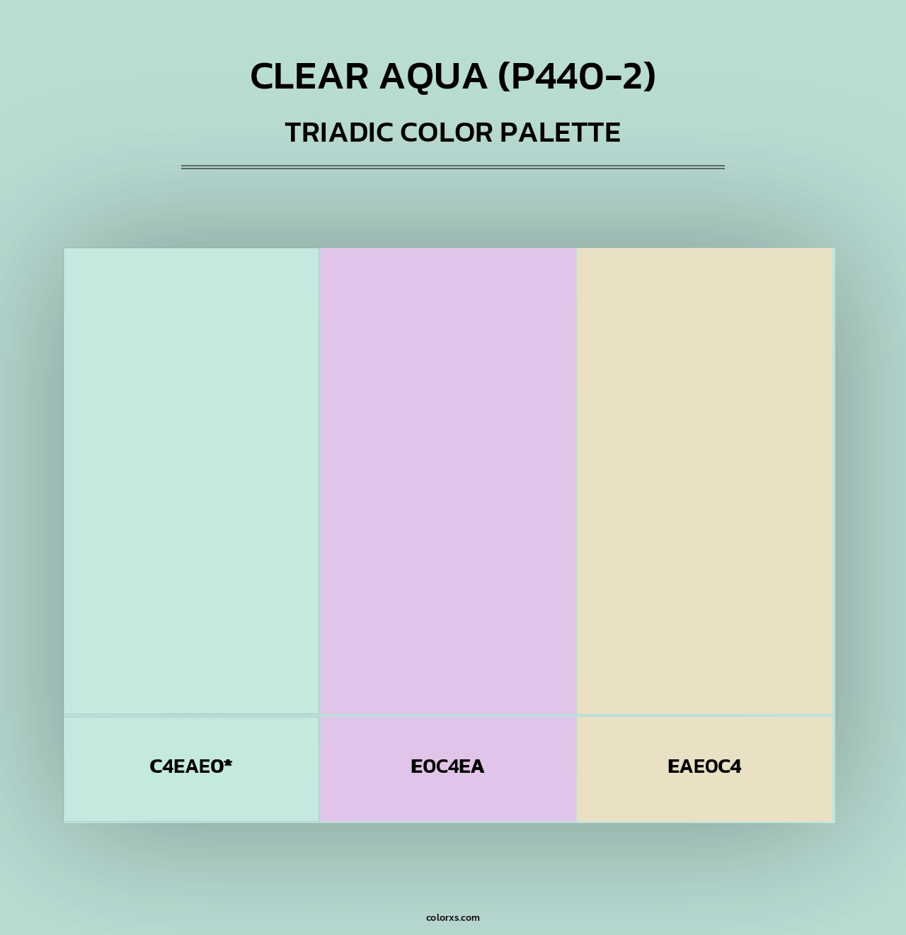 Clear Aqua (P440-2) - Triadic Color Palette
