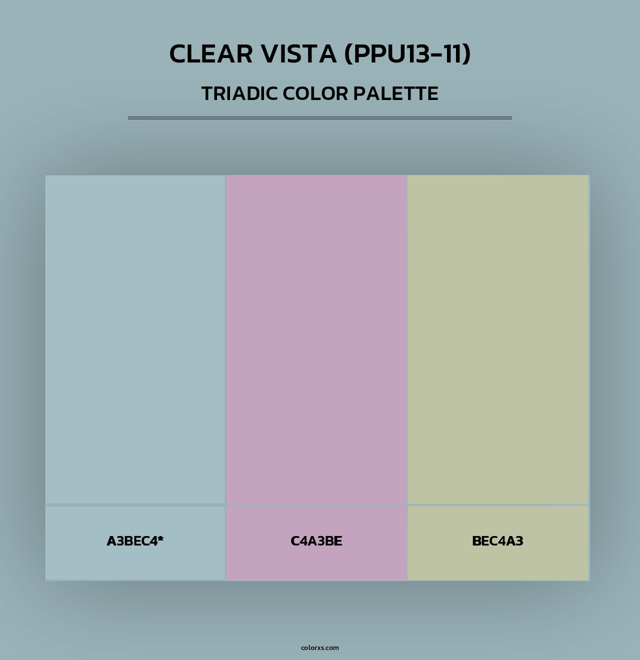 Clear Vista (PPU13-11) - Triadic Color Palette
