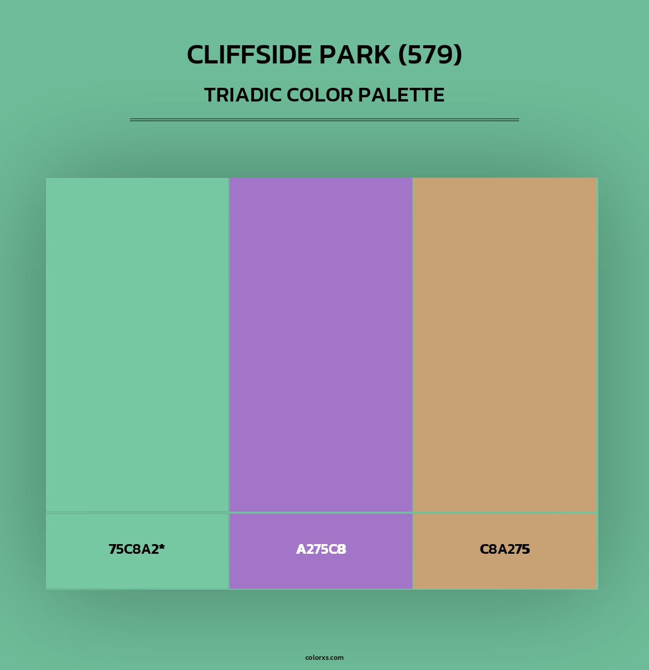 Cliffside Park (579) - Triadic Color Palette