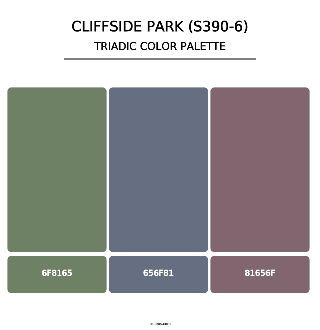 Cliffside Park (S390-6) - Triadic Color Palette
