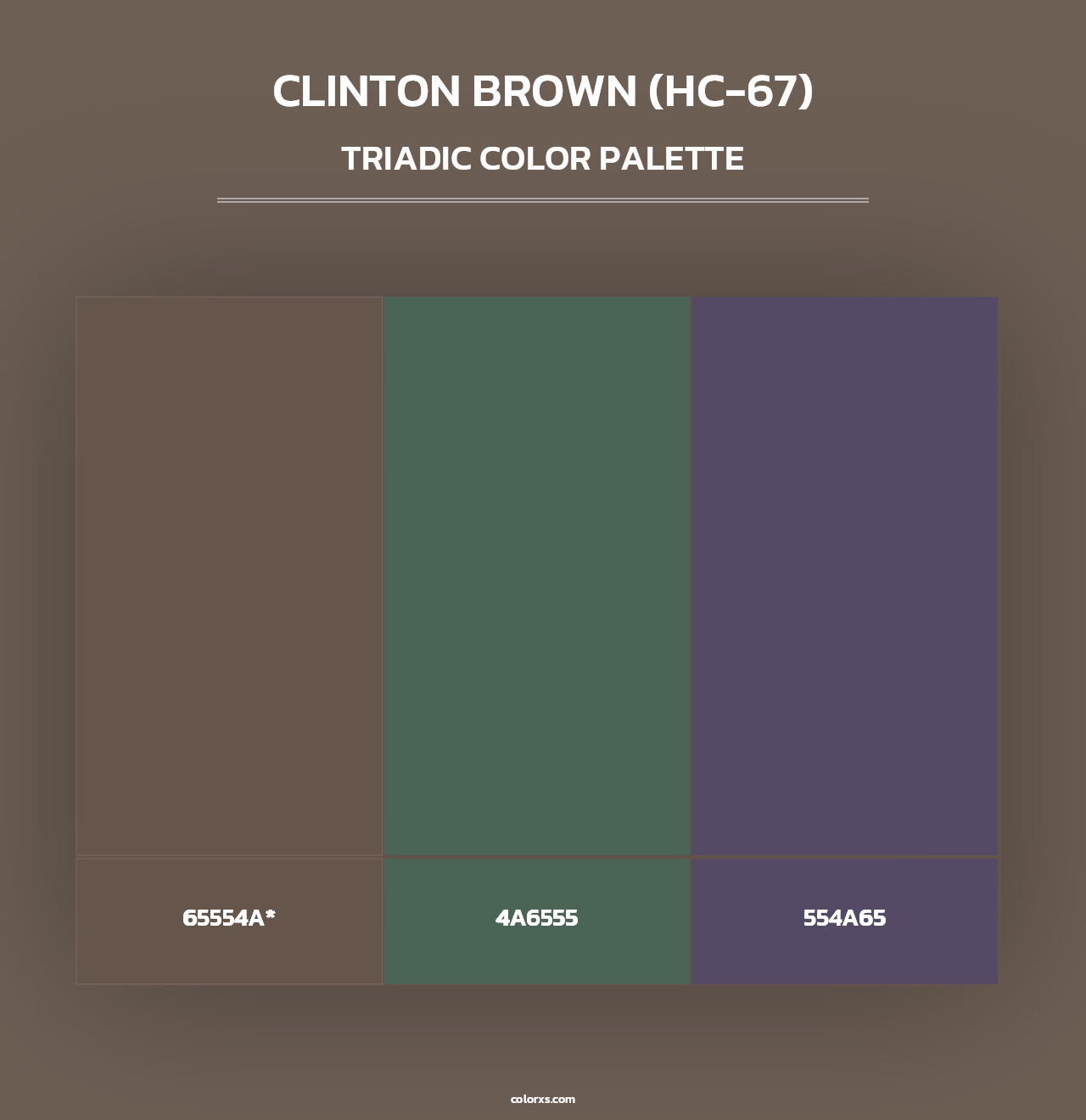 Clinton Brown (HC-67) - Triadic Color Palette