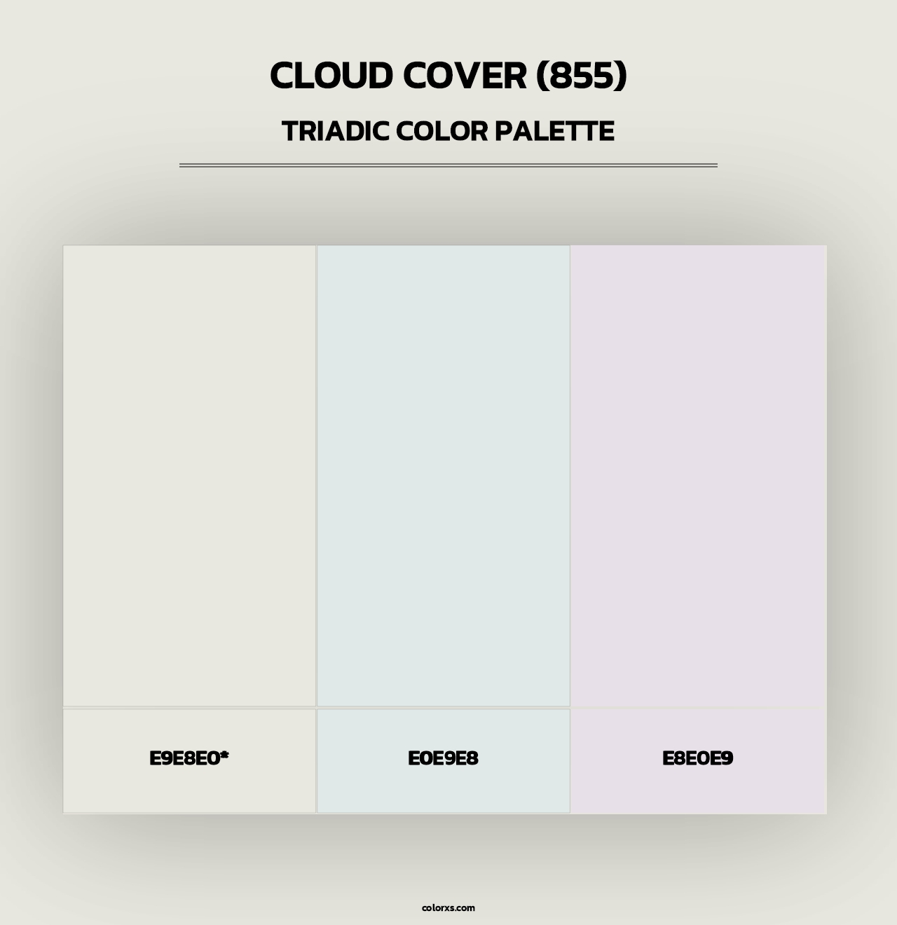 Cloud Cover (855) - Triadic Color Palette
