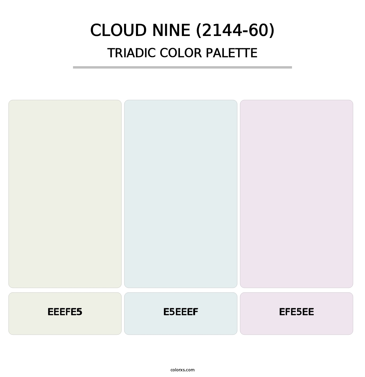 Cloud Nine (2144-60) - Triadic Color Palette