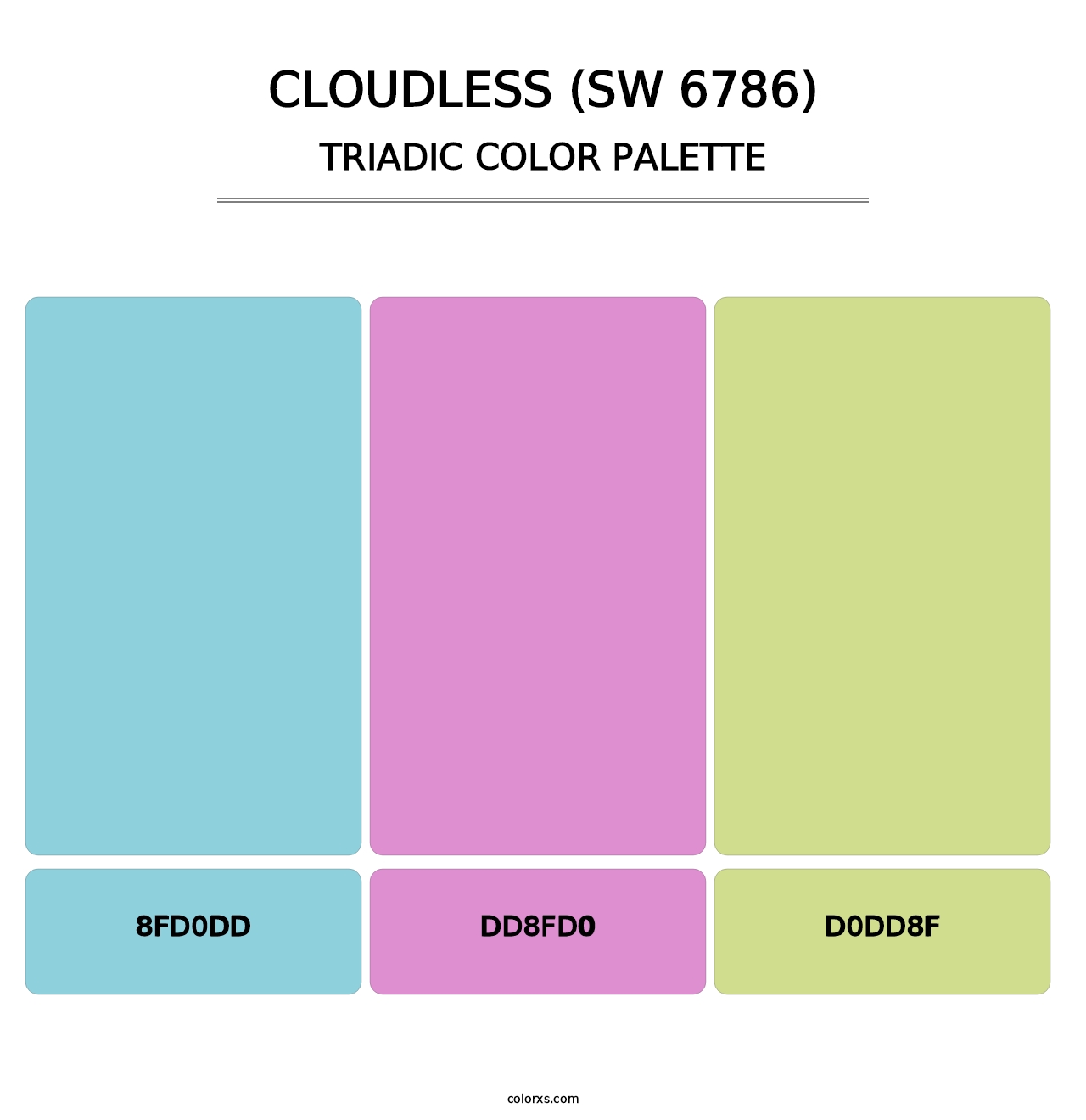 Cloudless (SW 6786) - Triadic Color Palette