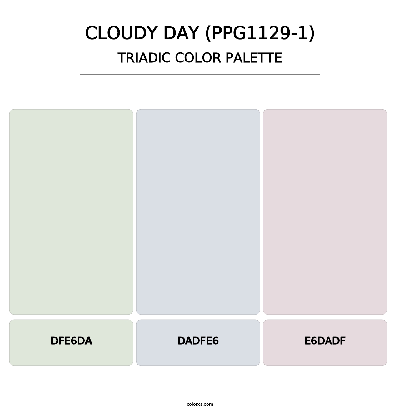 Cloudy Day (PPG1129-1) - Triadic Color Palette
