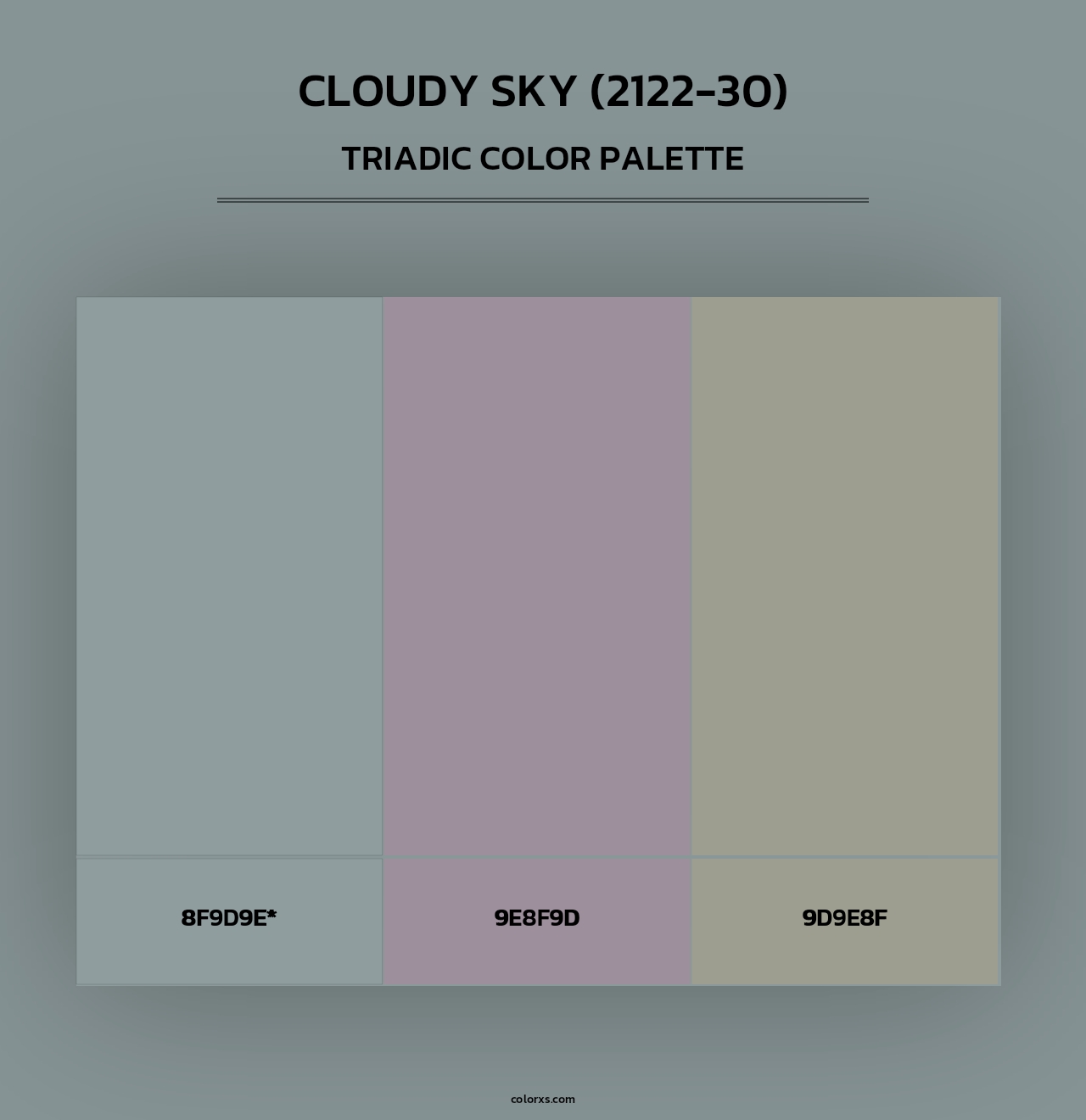 Cloudy Sky (2122-30) - Triadic Color Palette