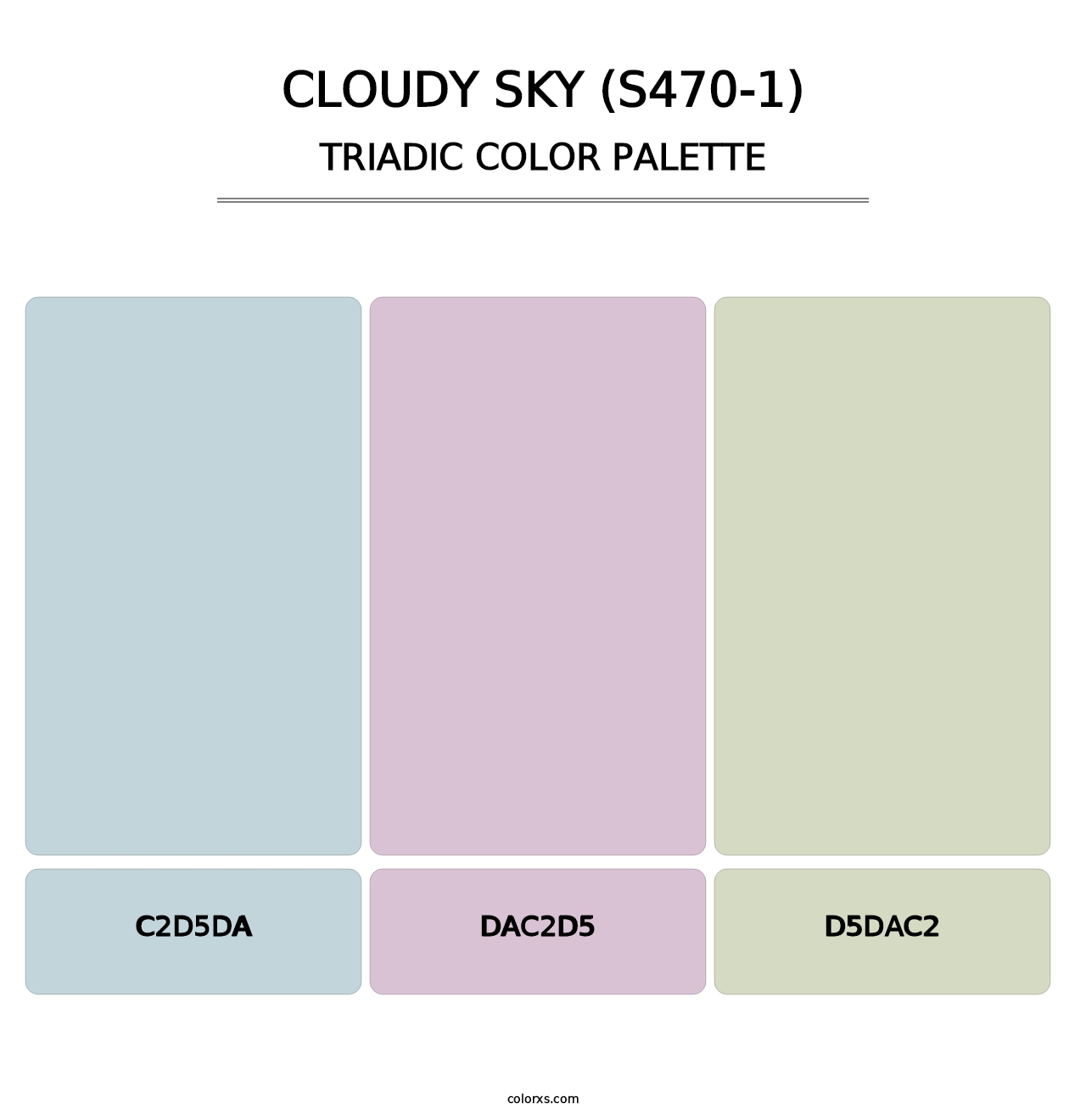 Cloudy Sky (S470-1) - Triadic Color Palette
