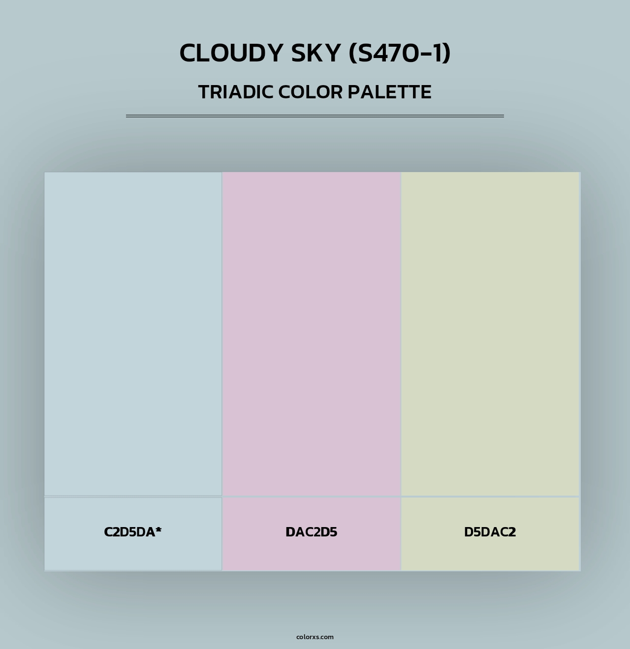 Cloudy Sky (S470-1) - Triadic Color Palette