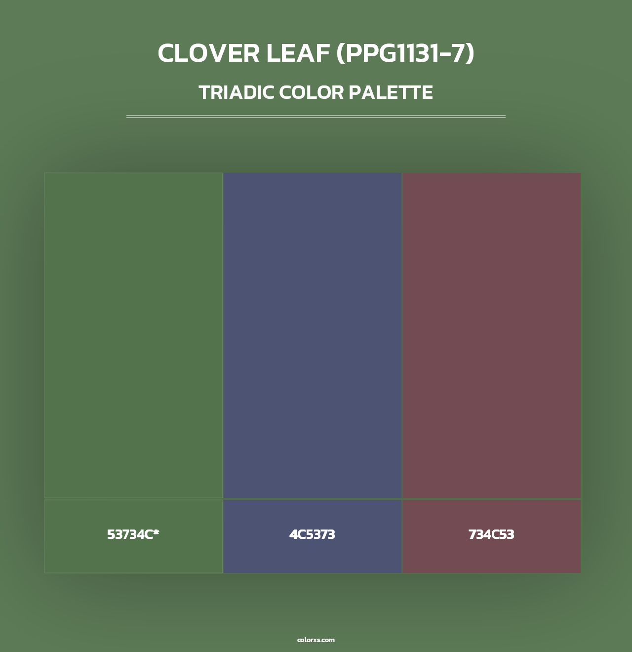 Clover Leaf (PPG1131-7) - Triadic Color Palette