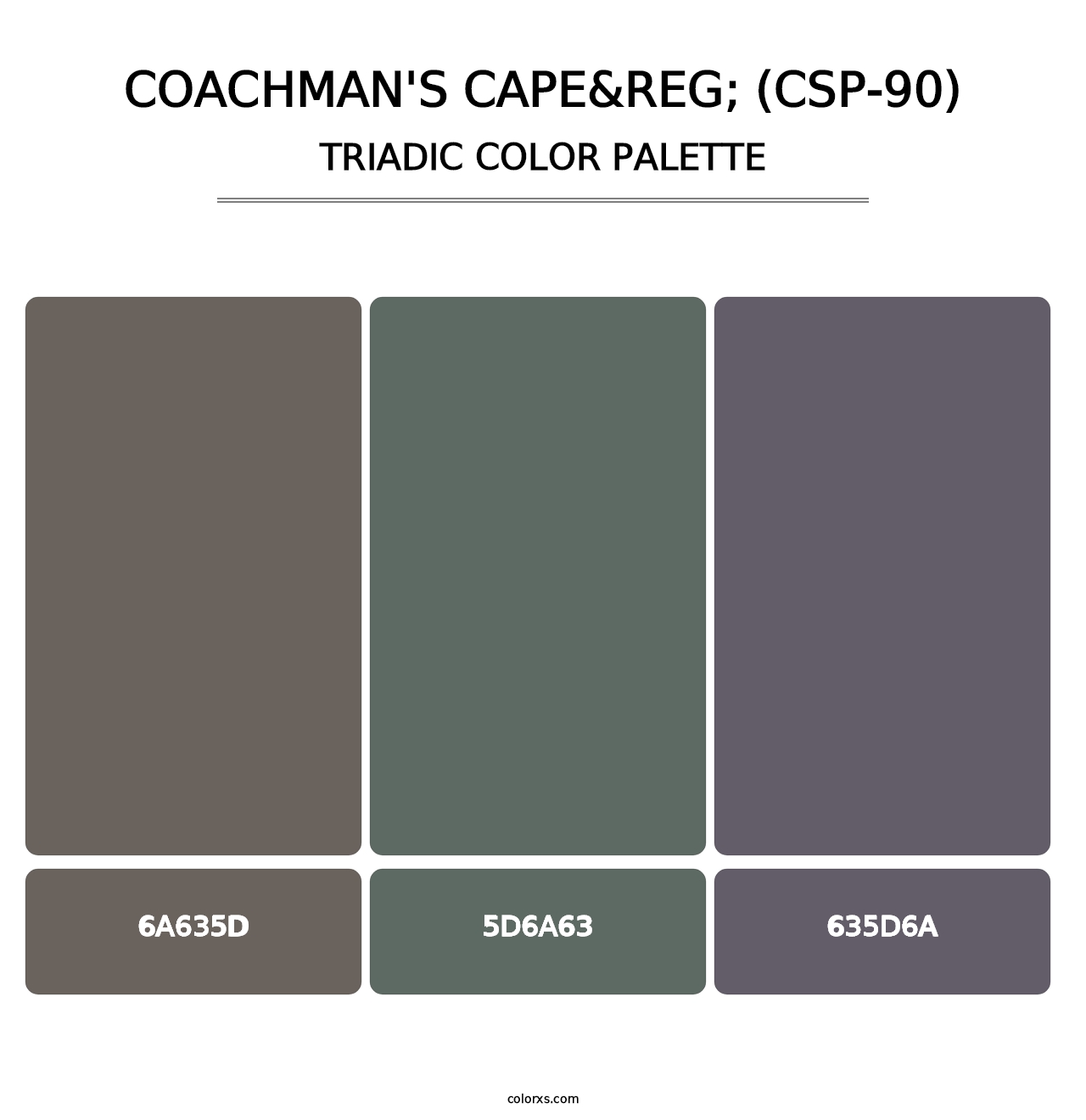 Coachman's Cape&reg; (CSP-90) - Triadic Color Palette