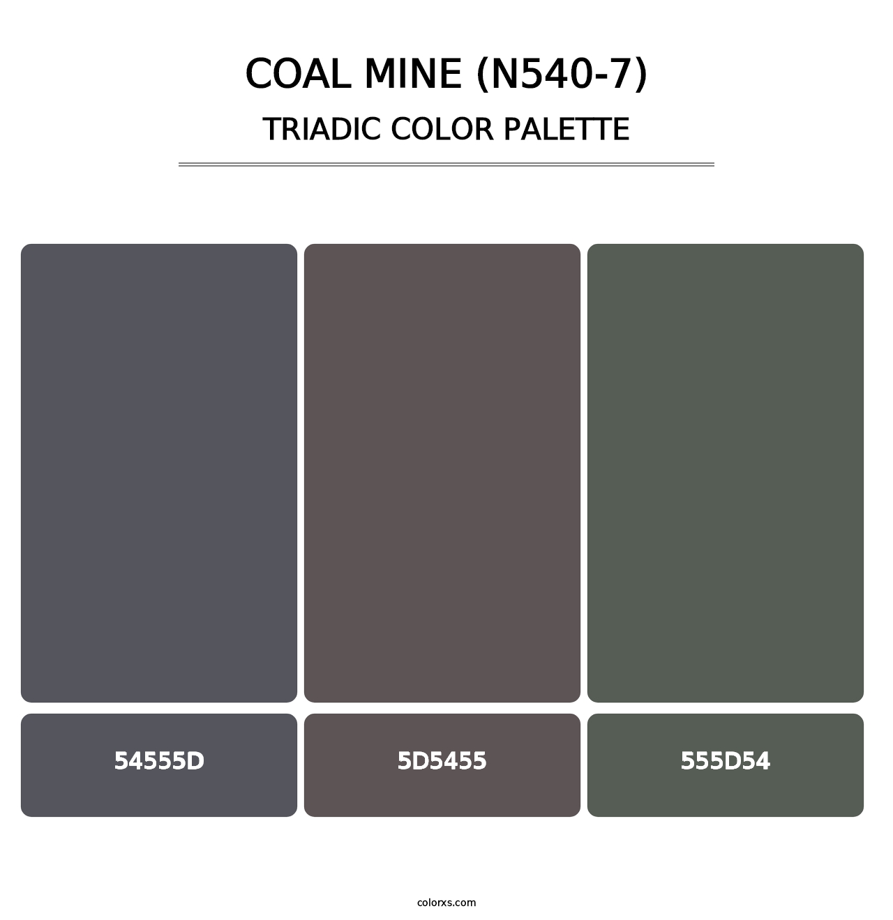 Coal Mine (N540-7) - Triadic Color Palette