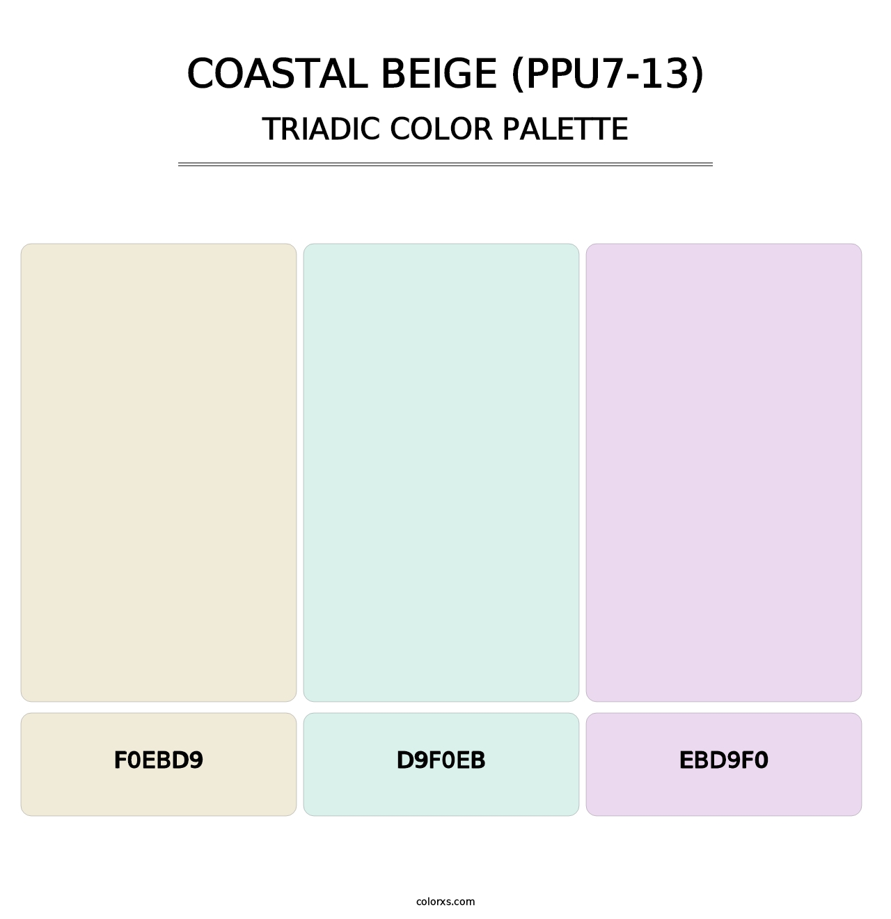 Coastal Beige (PPU7-13) - Triadic Color Palette