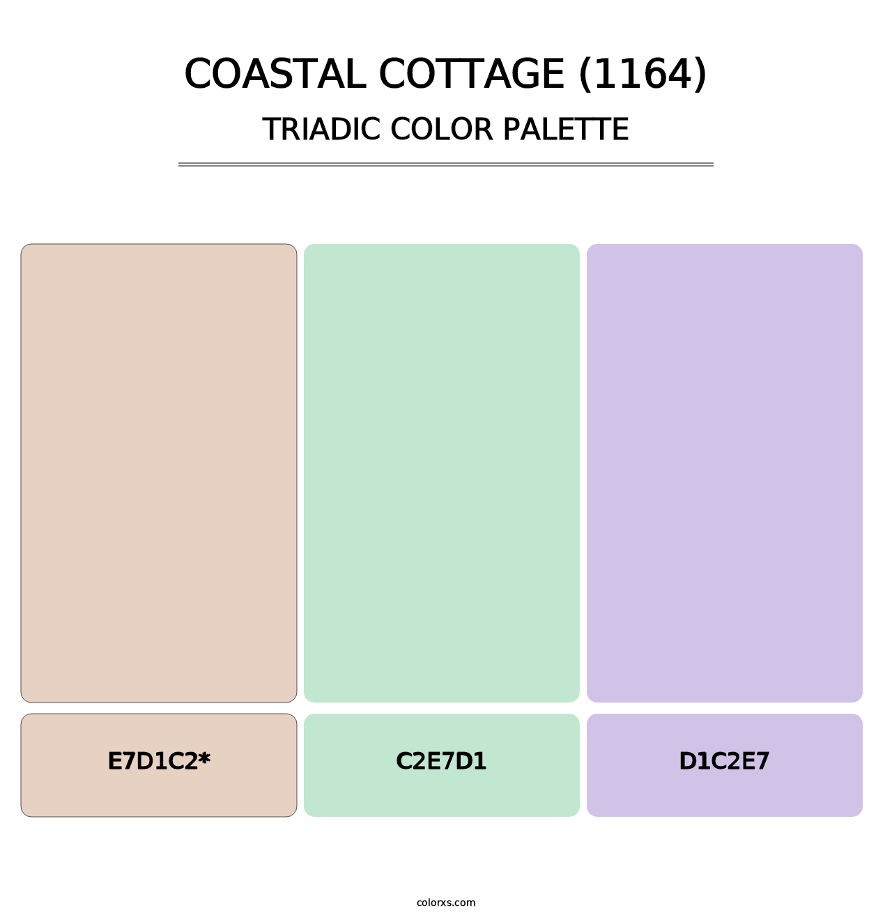 Coastal Cottage (1164) - Triadic Color Palette