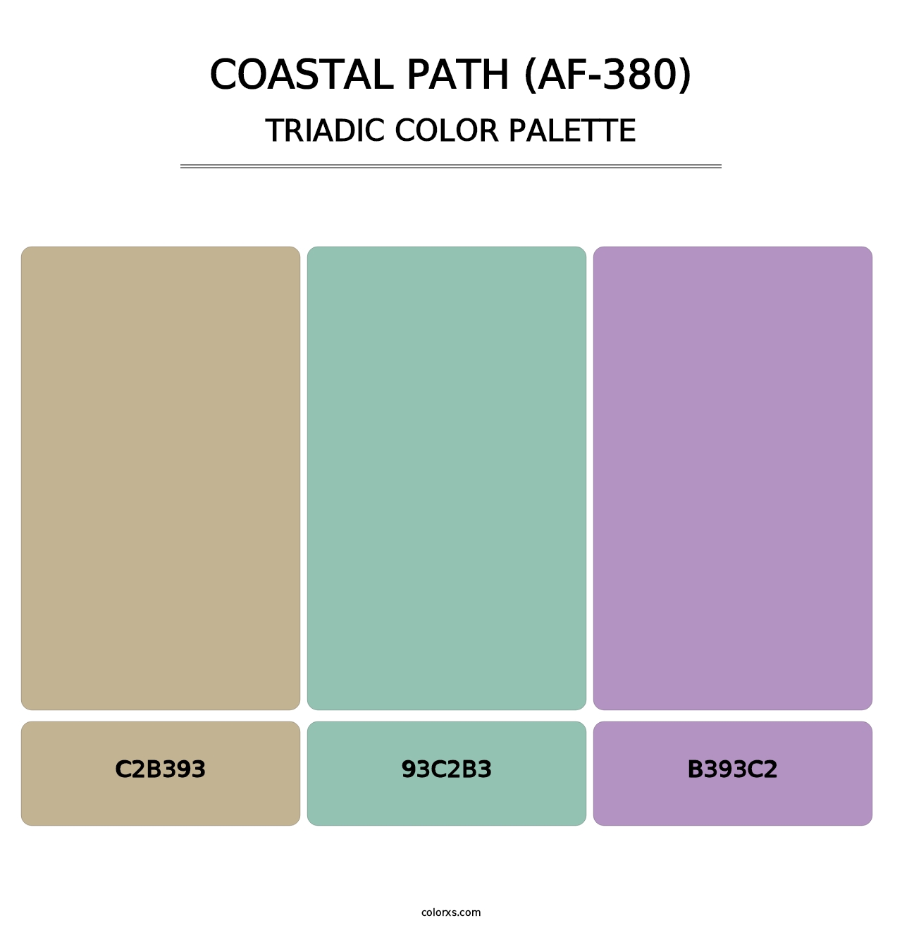 Coastal Path (AF-380) - Triadic Color Palette