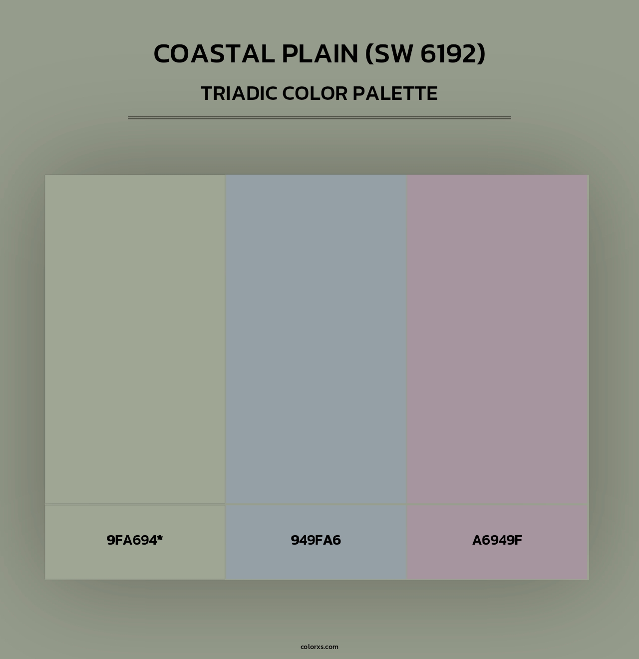 Coastal Plain (SW 6192) - Triadic Color Palette