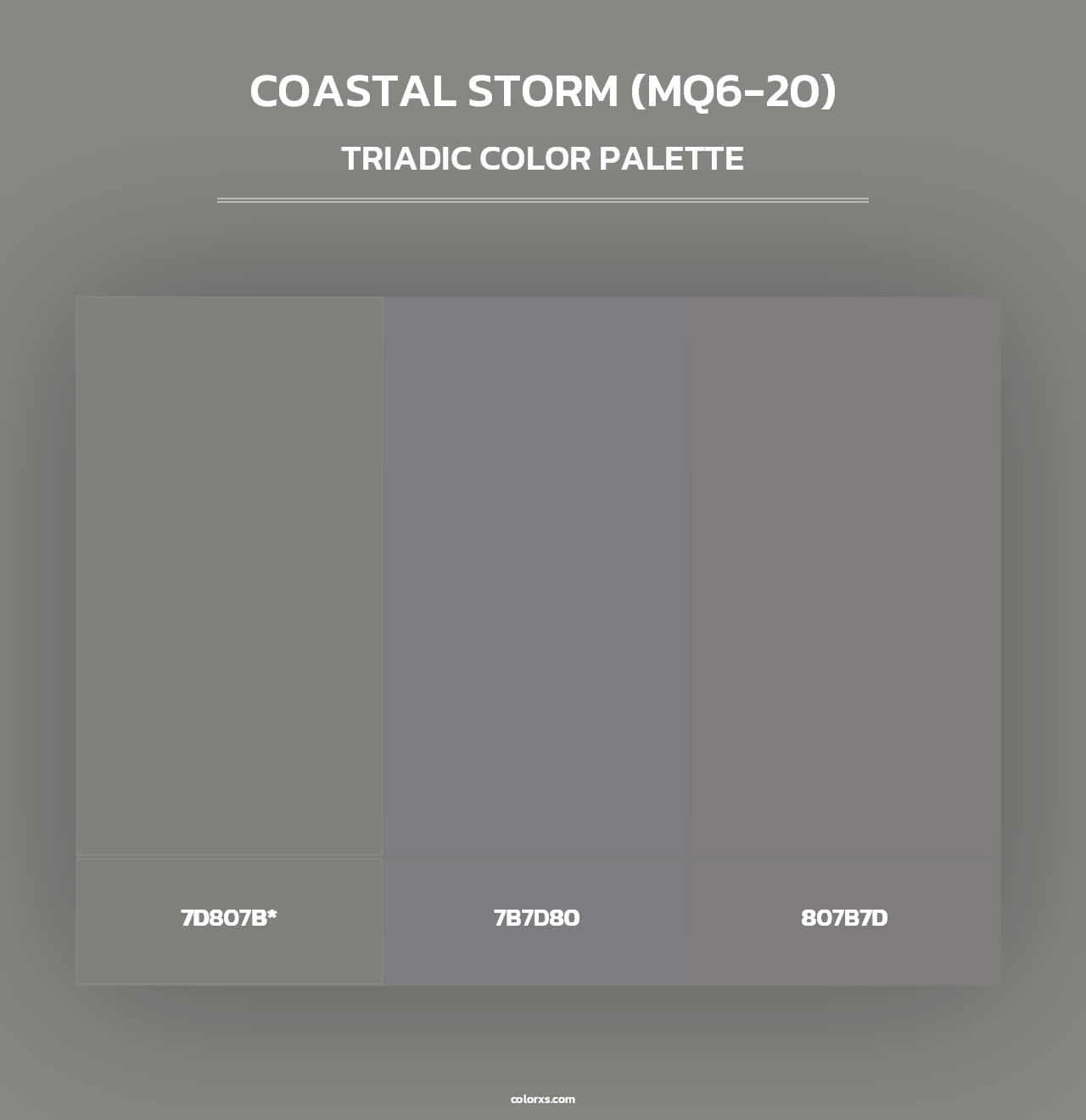 Coastal Storm (MQ6-20) - Triadic Color Palette