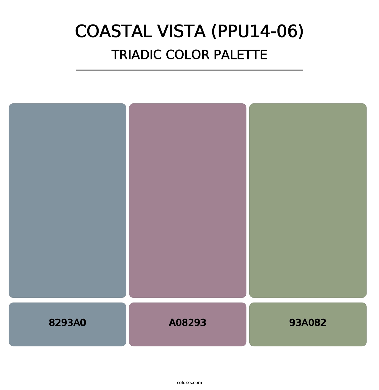 Coastal Vista (PPU14-06) - Triadic Color Palette