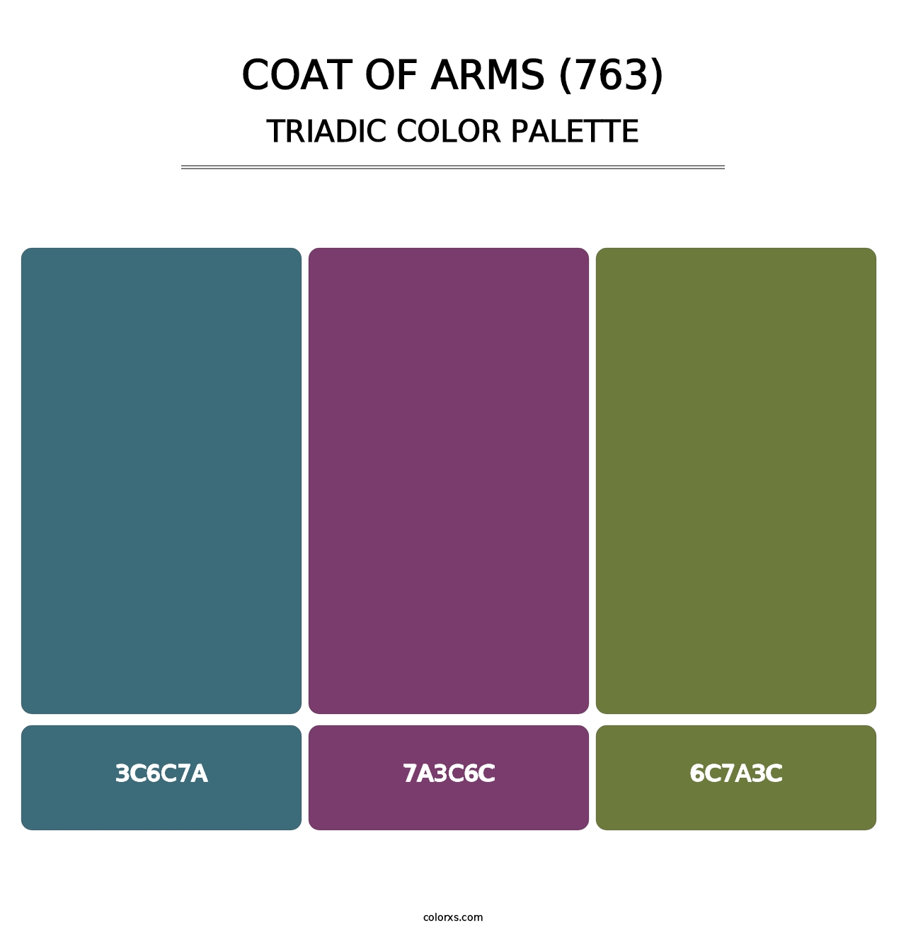 Coat of Arms (763) - Triadic Color Palette