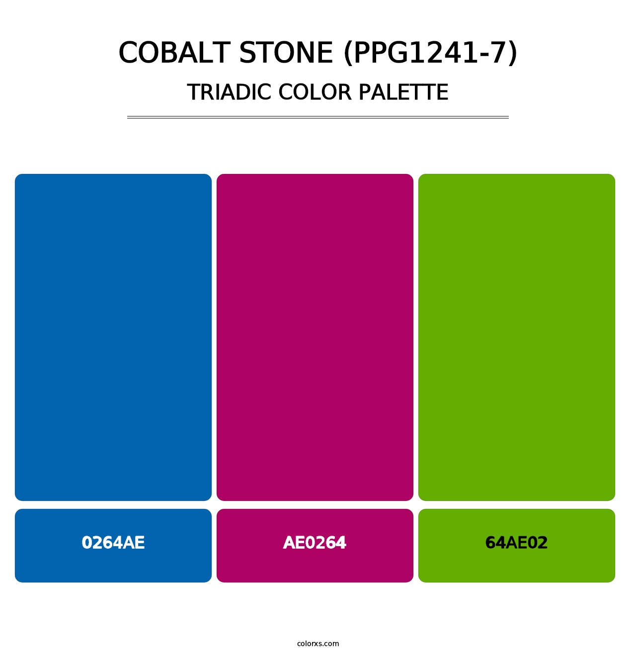 Cobalt Stone (PPG1241-7) - Triadic Color Palette