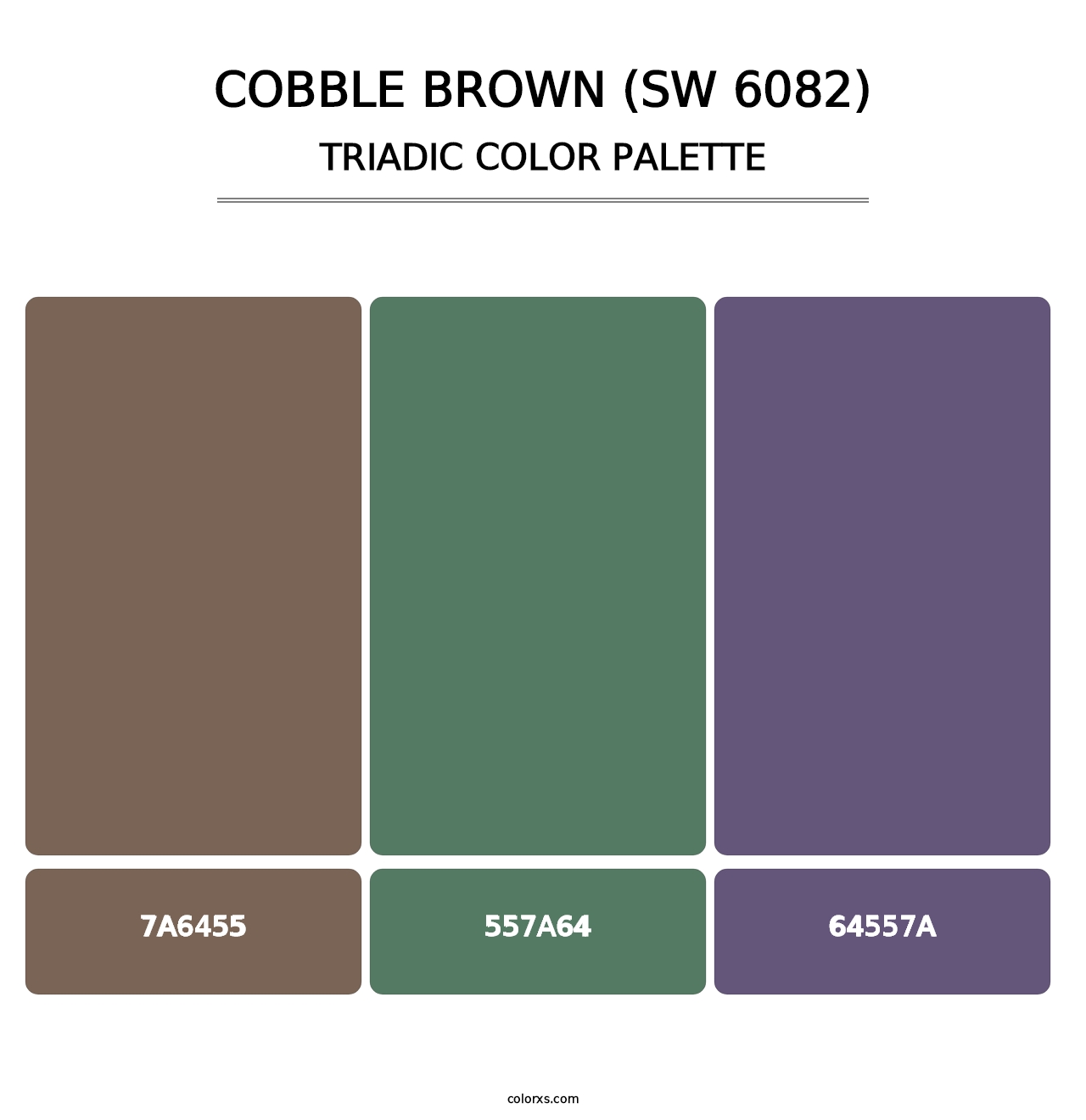 Cobble Brown (SW 6082) - Triadic Color Palette