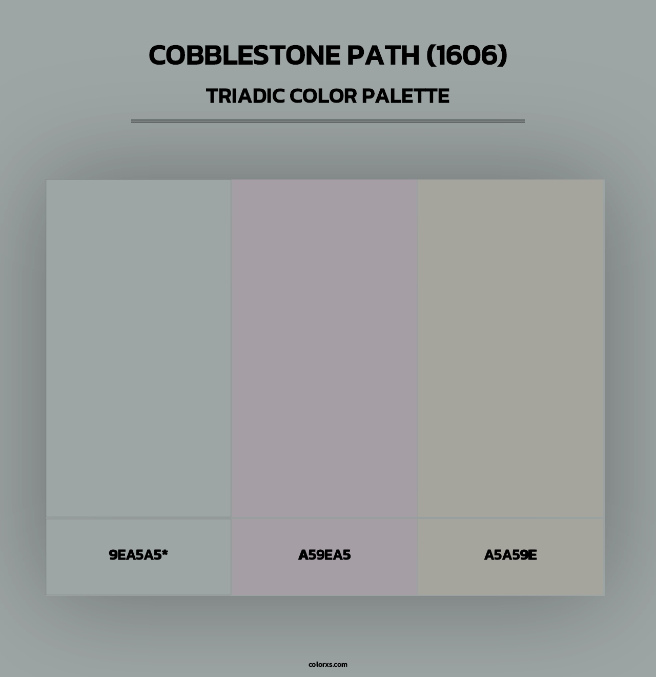 Cobblestone Path (1606) - Triadic Color Palette