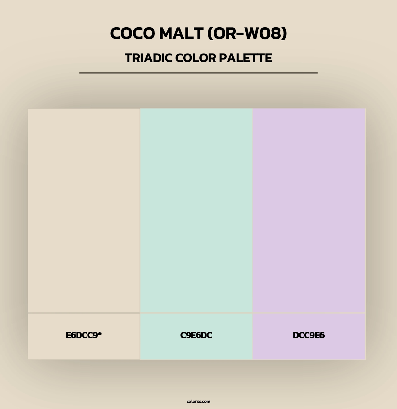 Coco Malt (OR-W08) - Triadic Color Palette