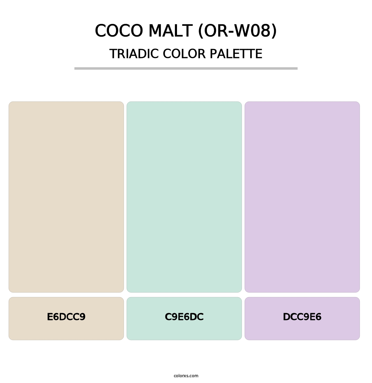 Coco Malt (OR-W08) - Triadic Color Palette