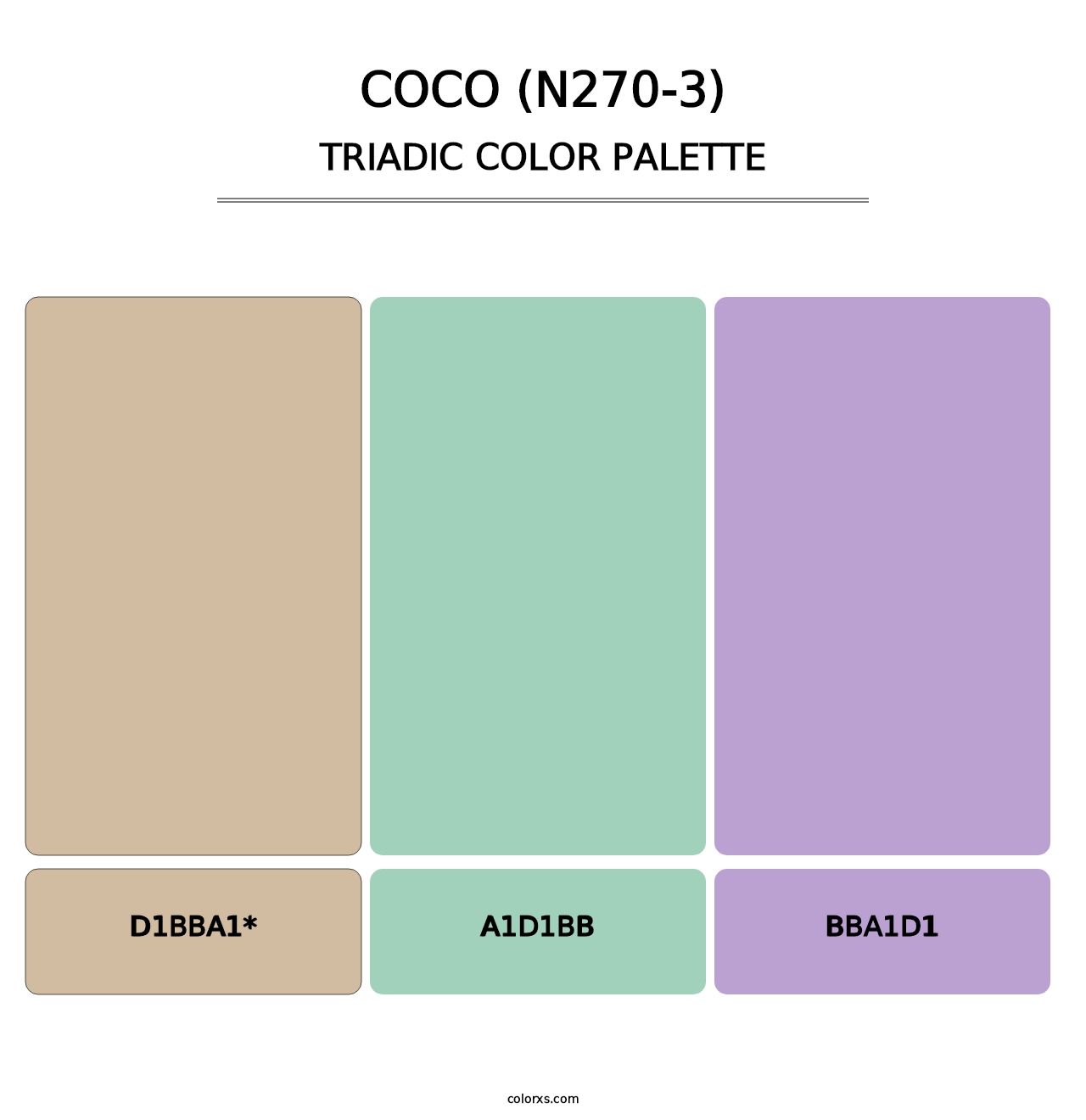 Coco (N270-3) - Triadic Color Palette