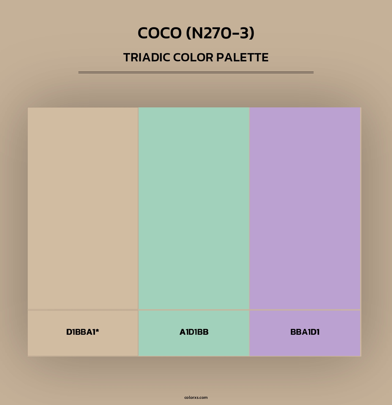 Coco (N270-3) - Triadic Color Palette