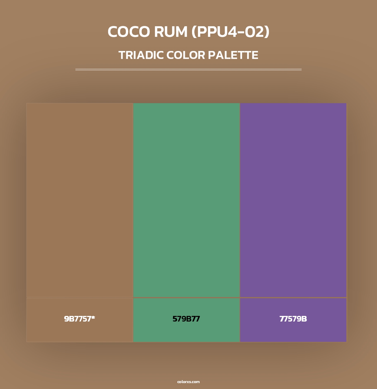 Coco Rum (PPU4-02) - Triadic Color Palette