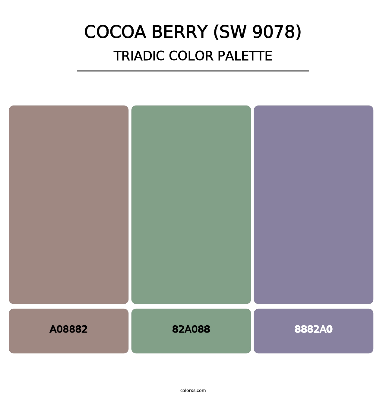 Cocoa Berry (SW 9078) - Triadic Color Palette